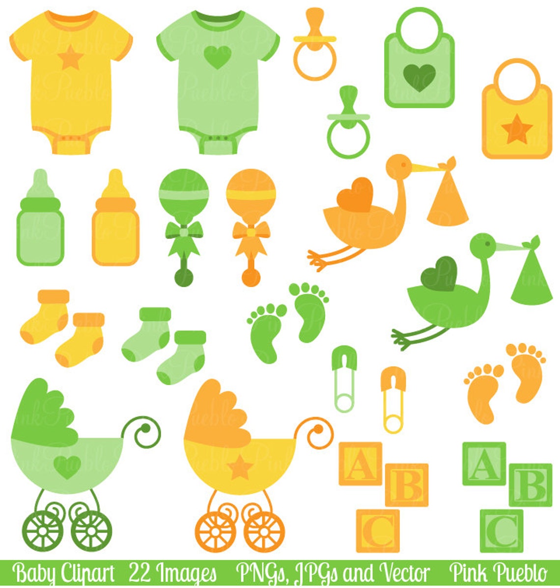 Baby Clip Art Clipart Gender Neutral Baby Shower Clip Art - Etsy