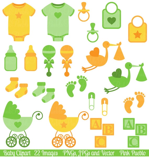 Baby Clip Art Clipart Gender Neutral Baby Shower Clip Art | Etsy
