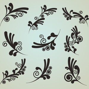 Swirls Photoshop Brushes Swooshes Curls Photoshop Brushes - Commercial Use