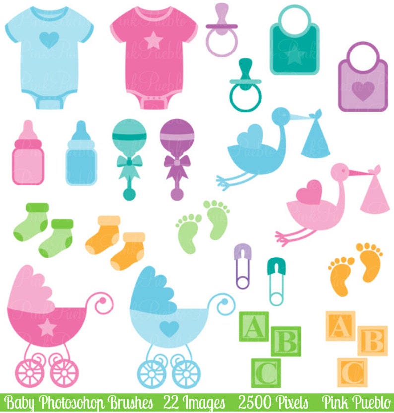 Baby Photoshop Brushes Commercial Use Baby Shower Photoshop Brushes