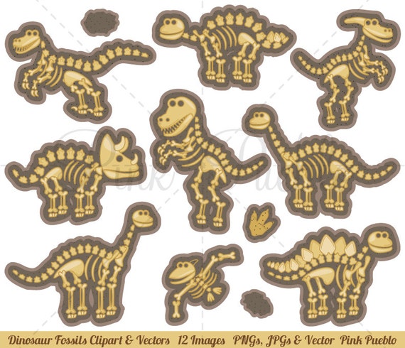 Dinosaur Clipart Dinosaur Clip Art Dinosaur Bones Clipart - Etsy Israel