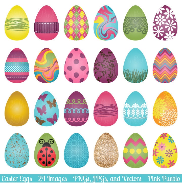 Easter Eggs Clipart Clip Art, Easter Clip Art Clipart and Vectors  Commercial and Personal 