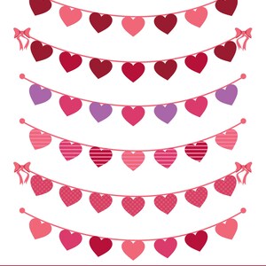 Valentines Day Bunting Clip Art Clipart Valentines Day Clip - Etsy