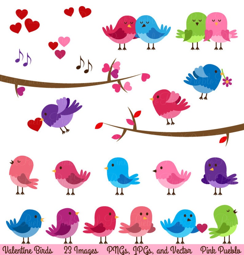Valentine Birds Clipart Clip Art Love Birds Lovebirds ...
