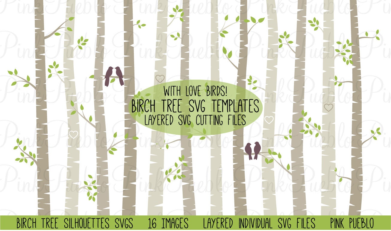 Download Birch Tree Silhouette Svgs Aspen Tree Svg Cutting Templates Etsy