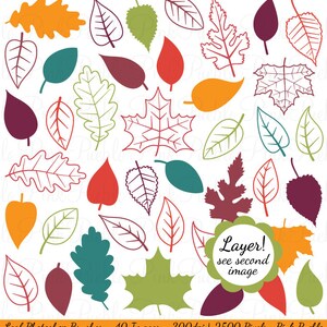 Leaves Photoshop Brushes, Fall Leaves Autumn Leaves Leaf Photoshop Brush - Commercial and Personal Use