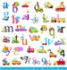 Transportation Alphabet Clipart, Transporation Alphabet Clip Art, Construction Clipart, Lowercase and Numbers - Commercial and Personal Use 