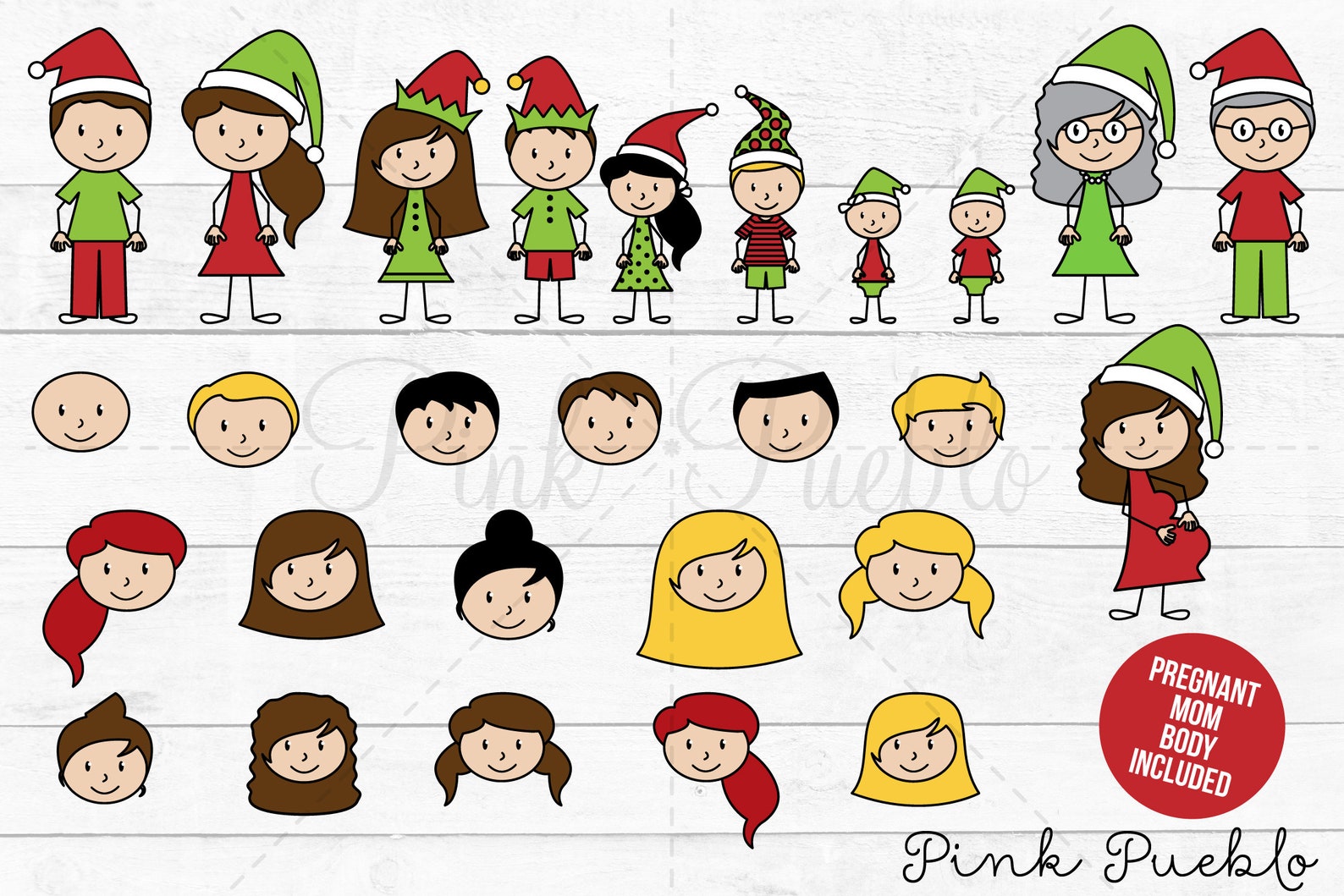Christmas Stick Figure SVGs Holiday Stick Family SVG File  Etsy