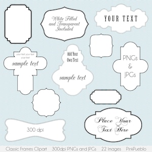 Frames Clip Art Clipart Borders Tags Labels Clip Art Clipart - Commercial Use