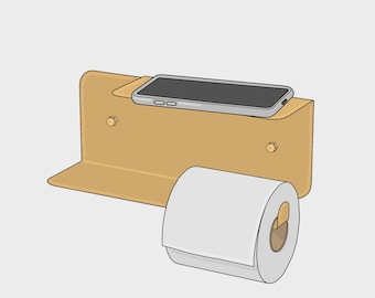 LIMKA 06 Paper Holder | Powder-Coated Stainless Steel | Bathroom Accessories | Modern Organizer | Choose Your Colour