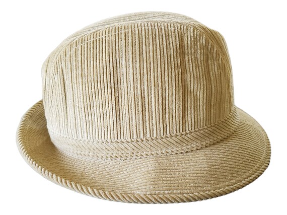 London Fog Beige Corduroy Hat Size 