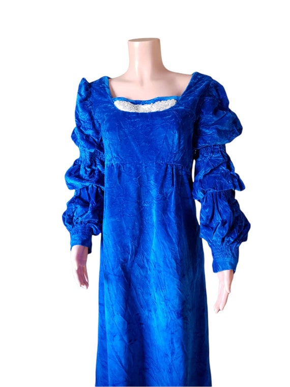 Blue Velvet Renaissance Style Maxi Dress Costume โฆ - image 3