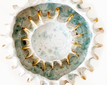 Handmade Ceramic Serving Bowl Set – Sea-Inspired Design