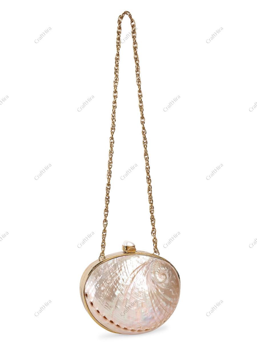 Real Abalone Iridescent Seashell Purse | Natural Mini Golden Shell ...