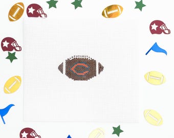 Chicago Bears Football Needlepoint Canvas