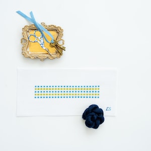 Gingham Key Fob Needlepoint Canvas