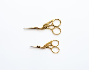 Needlepoint / Embroidery Craft Stork Scissors