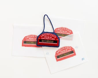Pre-Order Wrigley Field Chicago Cubs Needlepoint Canvas