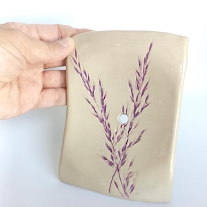 Seifenschale  Keramik  rechteckig handgetöpfert 10 x 14 cm