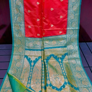Paithani Orginal pure silk shoft fabric with Orginal jari weaving work for multiple colours