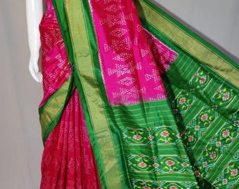 Handloom Ikat Silk Saree: Odisha Sambalpuri Pata Sari