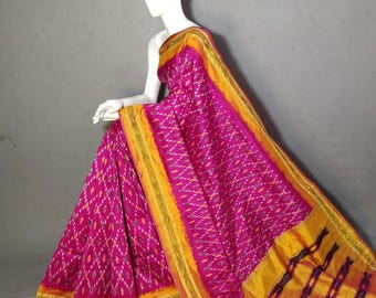 Handloom Ikat Silk Saree: Authentic Odisha Pata Sari, Indian Wedding Wear