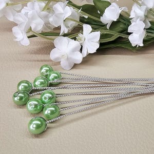 SUPPLY : 8mm Pearl,  pearl spray /  stems, wedding hair supplies, toppers, tiaras, bouquets, mint, silver non-tarnish wire
