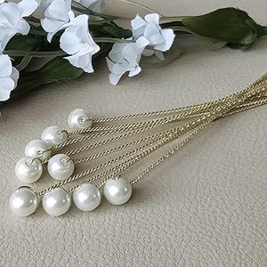 SUPPLY : 8mm Pearl,  pearl spray /  stems, wedding hair supplies, toppers, tiaras, bouquets,  white, ivory, light gold non-tarnish wire
