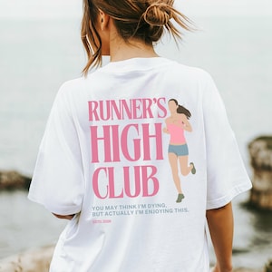 Runner s High Club Shirt, Zone 2 Running T-Shirt, Halbmarathon Shirt, Marathon Training, Laufshirt Damen, Lustiges Geschenk für Läuferinnen