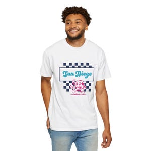 San Diego Wave FC T-Shirt: Retro Checkerboard Soccer Fan Apparel image 4