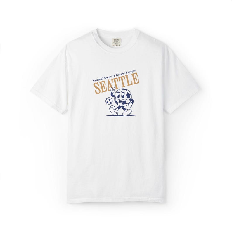 Seattle Reign FC T-Shirt: Comfort Colors Retro Soccer Tee Bild 2