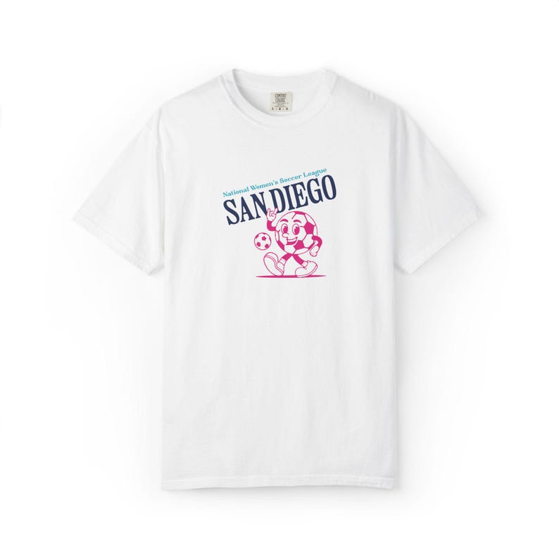 Comfort Colors San Diego Wave FC T-Shirt: Retro Soccer Fan Apparel image 2