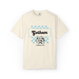 Comfort Colors Gotham FC T-Shirt – Retro Checkerboard Soccer Fan Tee image 1