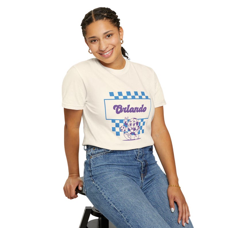 Orlando Pride Soccer T-Shirt: Comfort Colors Retro Graphic Tee image 7