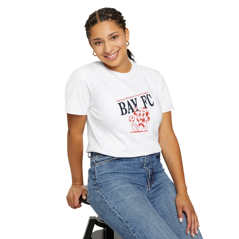Comfort Colors Bay FC T-Shirt: Retro Soccer Fan Apparel image 5