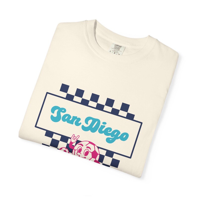 San Diego Wave FC T-Shirt: Retro Checkerboard Soccer Fan Apparel image 3