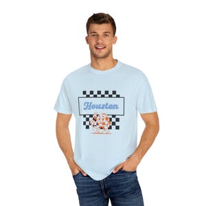 Houston Dash Soccer T-Shirt: Retro Checkerboard Comfort Colors Tee immagine 5