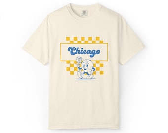 Chicago Sky WNBA T-Shirt: Comfort Colors Retro Checker Graphic Tee