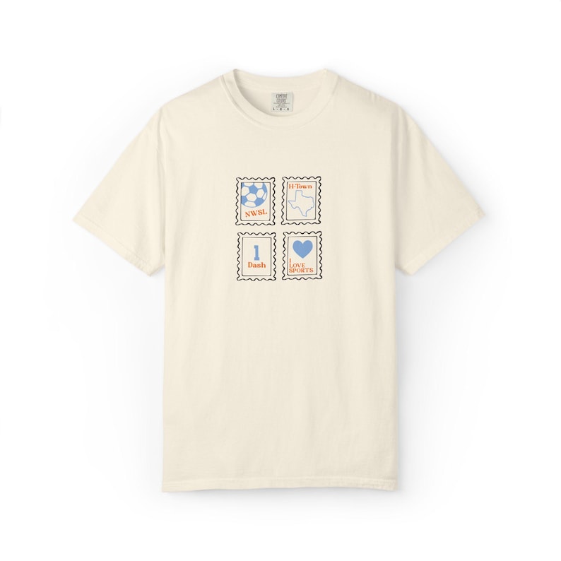 Camiseta Houston Dash de Comfort Colors: ropa retro para aficionados al fútbol imagen 2