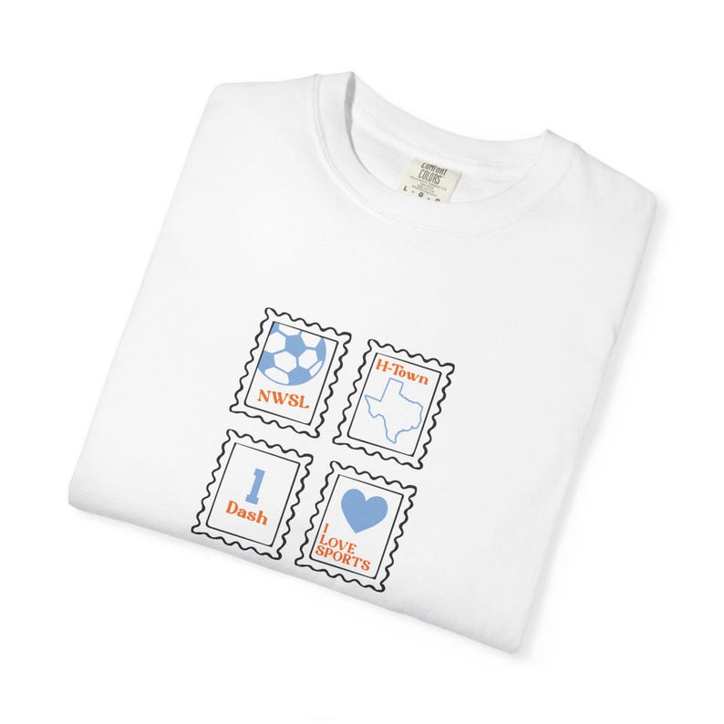 Camiseta Houston Dash de Comfort Colors: ropa retro para aficionados al fútbol imagen 4