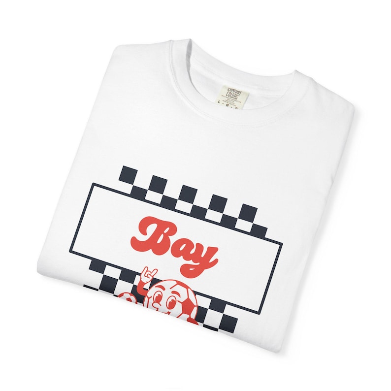 Camiseta de cuadros del Bay FC: ropa retro con colores cómodos para aficionados al fútbol imagen 3