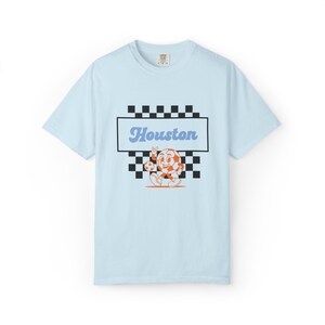 Houston Dash Soccer T-Shirt: Retro Checkerboard Comfort Colors Tee immagine 3