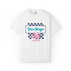 San Diego Wave FC T-Shirt: Retro Checkerboard Soccer Fan Apparel image 2