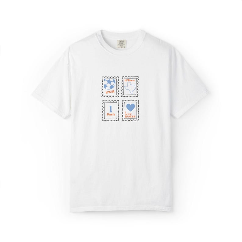 Camiseta Houston Dash de Comfort Colors: ropa retro para aficionados al fútbol imagen 3
