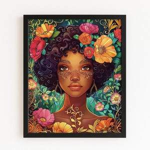 Floral Serenity  A Mystical Beauty Art Puzzle in 120, 252, and 500 Pieces