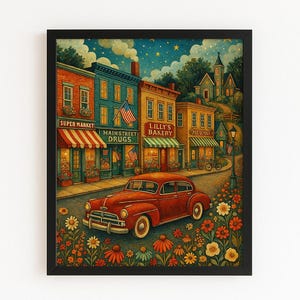 American Retro Night Street Puzzle | Available in 3 Sizes (120 / 252 / 500 Pieces)