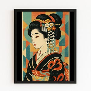 Elegance of the Maiko  Ukiyo-e Style Japanese Art Puzzle (120 / 252 / 500 Pieces)