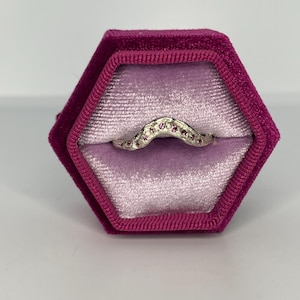 Sterling Silber Granat Ring - Größe O