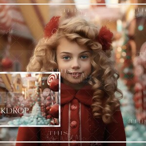 Elf Village digital background, Whimsical Christmas backdrop, Christmas, Holiday village, Vibrant Christmas, Festive North Pole composite