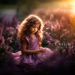 Purple Flowers Digital backdrop, Purple, Flowers, Flower garden digital backdrop, Purple blooms digital background, photoshop composite